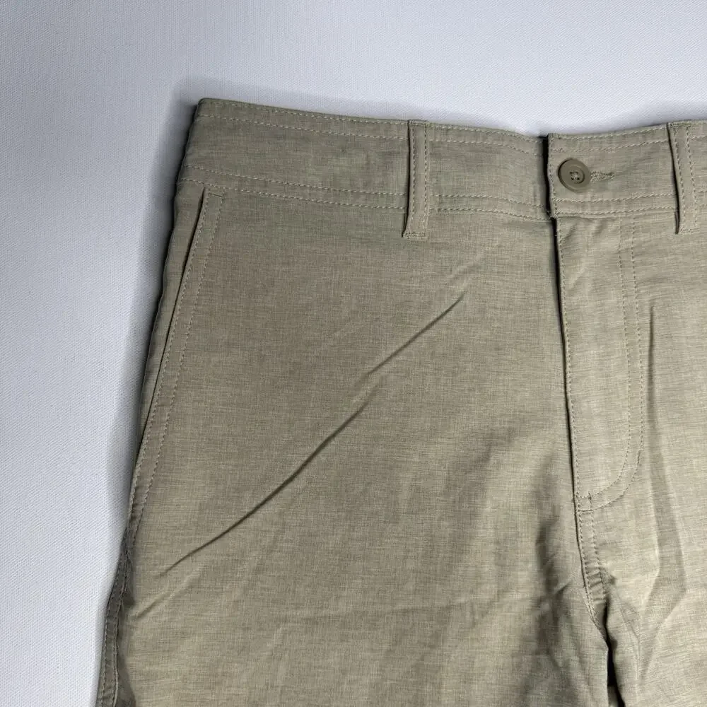 Goodfellow & Co Hybrid Swim Shorts Mens 28 Beige Stretch Chino Beach Golf